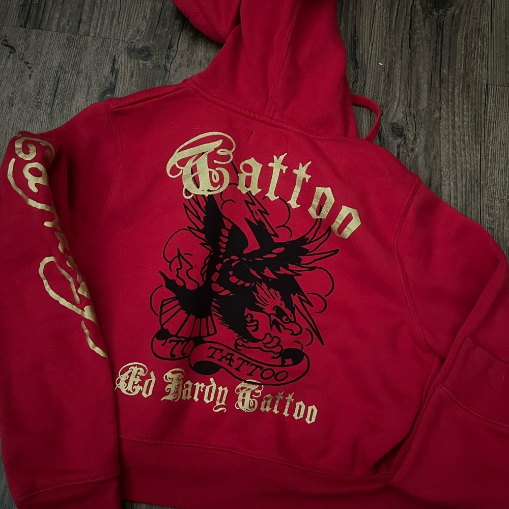 Ed Hardy Red Graphic Men's Sweater